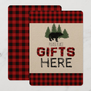 Präsentiert Table Sign - Lumberjack Party Einladung