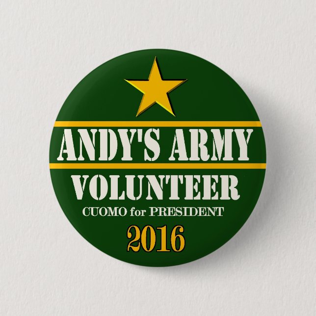 Präsident 2016 Andrew-Cuomo Button (Vorderseite)