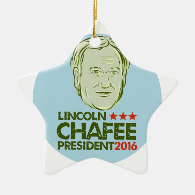 Präsident 2016 Lincoln-Chafee Keramikornament (Vorne)