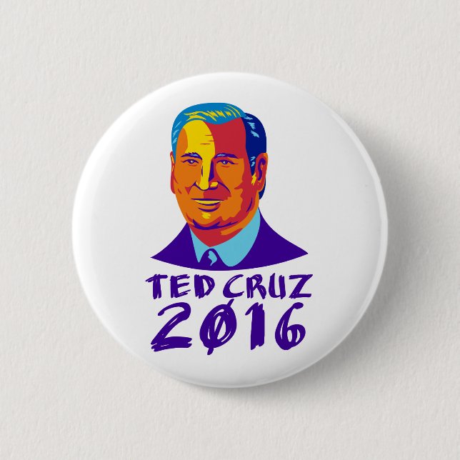 Präsident 2016 Ted-Cruz Retro Button (Vorderseite)