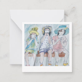 Präsident 2.5" x 2.5" flache Note Card Mitteilungskarte