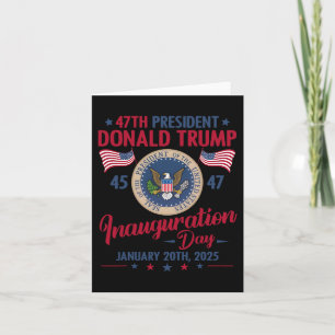 Präsident 45 47 Donald Trump 20.01.2025 Einweihung Karte