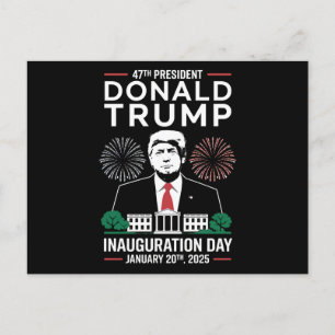 Präsident 47 D J Trump Tag der Amtseinführung Janu Postkarte
