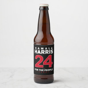 Präsident 47 Kamala Harris 2024 Unterstützen Sie M Bierflaschenetikett