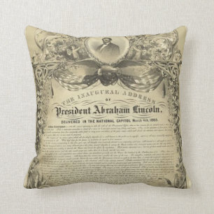 Präsident abe Lincoln-Antrittsrede Kissen