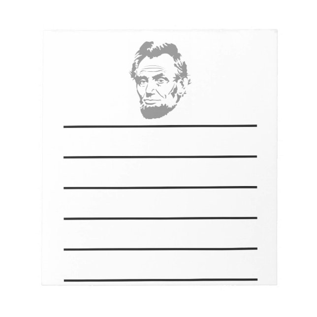Präsident Abe Lincoln Face Notizblock (Vorderseite)