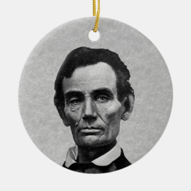 Präsident Abe Lincoln Keramik Ornament (Vorne)