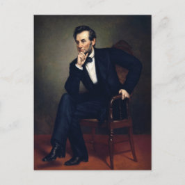 Präsident Abraham Lincoln Portrait von Healy Postkarte