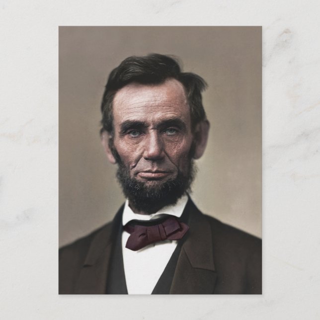 Präsident Abraham Lincoln Postkarte (Vorderseite)