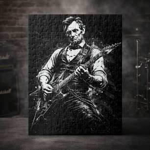 Präsident Abraham Lincoln spielt Gitarre