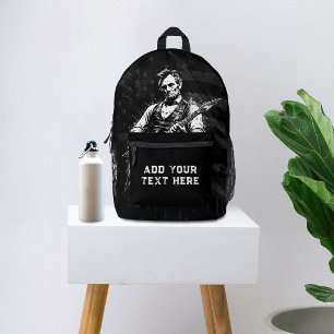 Präsident Abraham Lincoln spielt Gitarre Bedruckter Rucksack