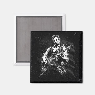 Präsident Abraham Lincoln spielt Gitarre Magnet