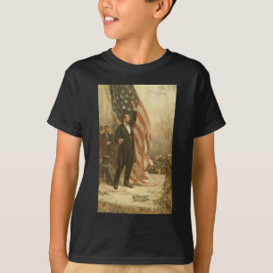 Präsident Abraham Lincoln unter amerikanischer Fla T-Shirt