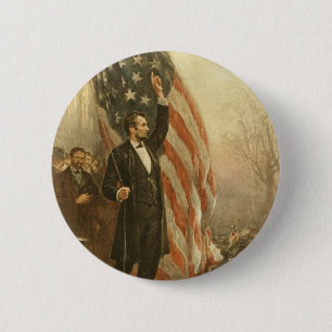 Präsident Abraham Lincoln unter der amerikanische Button