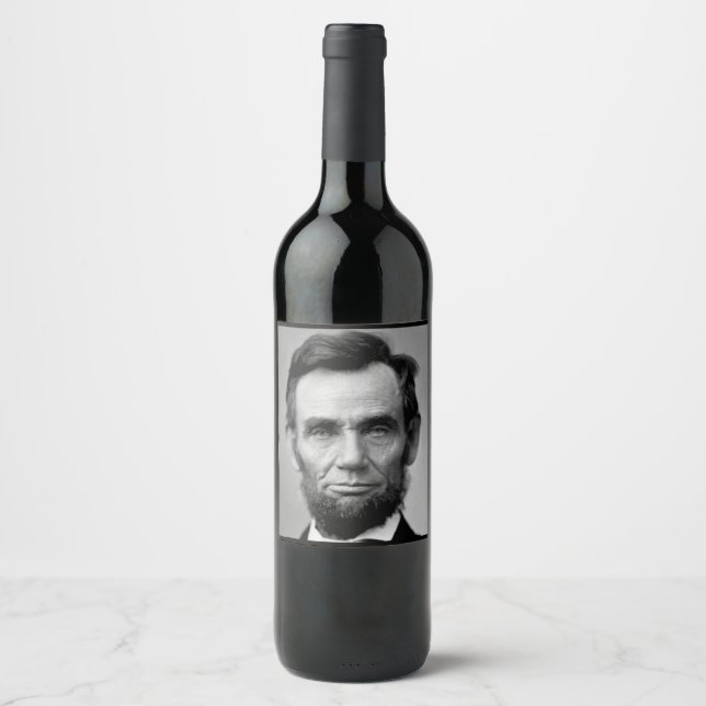 Präsident Abraham Lincoln Weinetikett (Vorderseite)