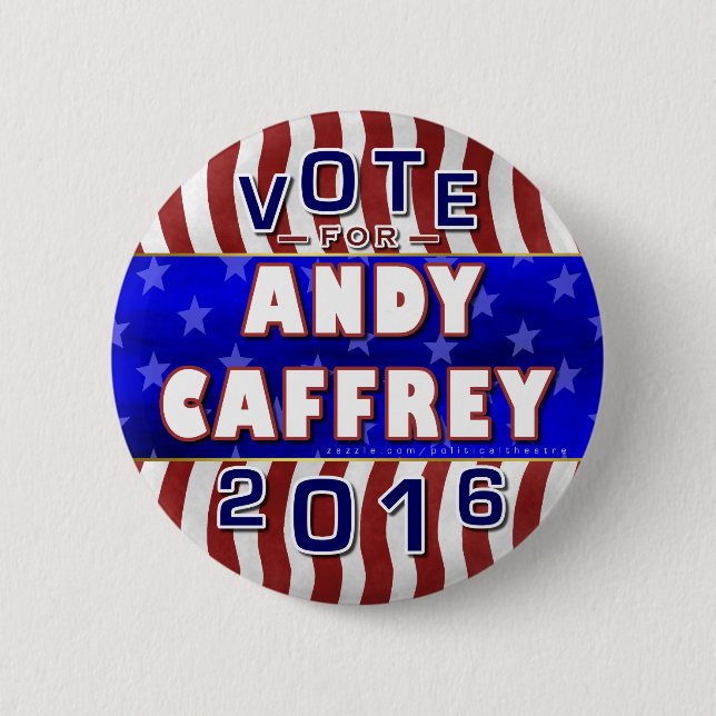 Präsident Andy-Caffrey Wahl 2016 Demokrat Button (Vorderseite)