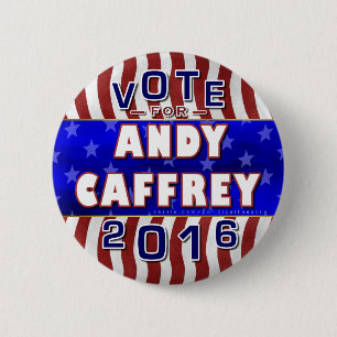 Präsident Andy-Caffrey Wahl 2016 Demokrat Button