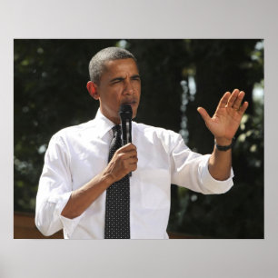 Präsident Barack beantwortet Fragen zu Poster