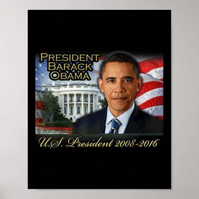 Präsident Barack Obama 2008-2016 US-Präsident Poster (Vorne)