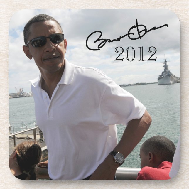 Präsident Barack Obama 2012 Getränkeuntersetzer (Vorderseite)