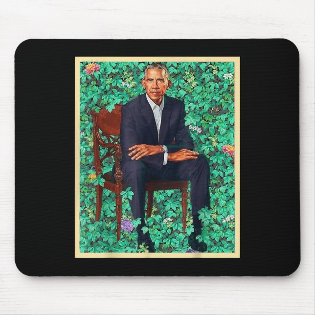 Präsident Barack Obama 2028 Portrait Patriotic Dem Mousepad (Vorne)