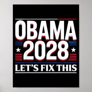 Präsident Barack Obama 2028 Rtrait Patriotischer D Poster
