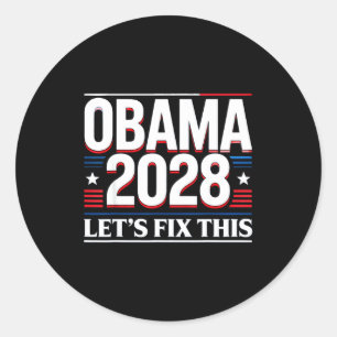 Präsident Barack Obama 2028 Rtrait Patriotischer D Runder Aufkleber