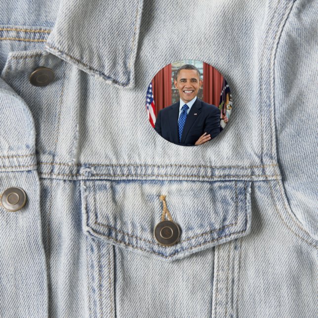 Präsident Barack Obama 2. Amtszeit Offizielles Por Button (Beispiel)
