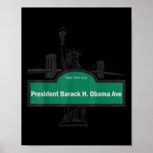 Präsident Barack Obama Ave. Poster