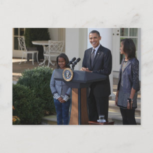 Präsident Barack Obama begnadigt den Postkarte