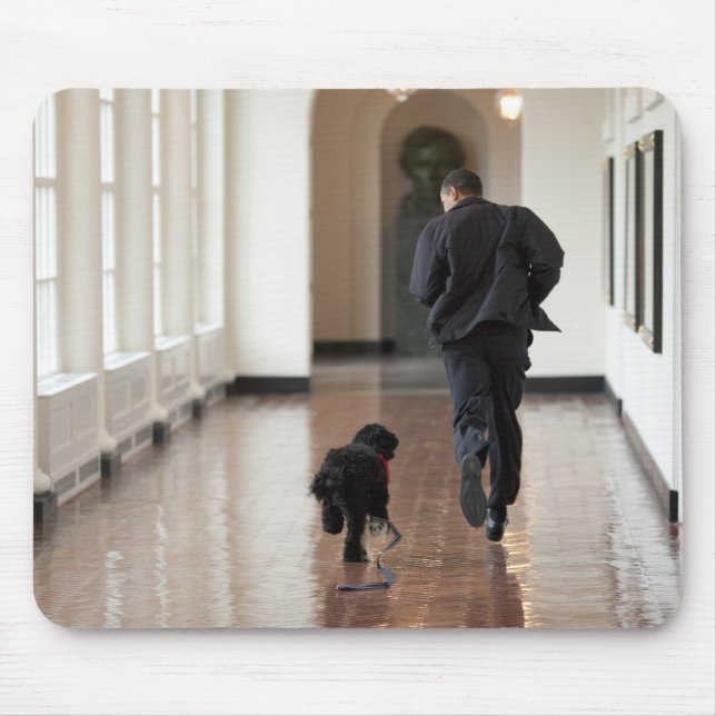 Präsident Barack Obama & Bo Mousepad (Vorne)