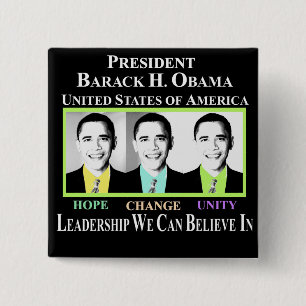PRÄSIDENT BARACK OBAMA BUTTON