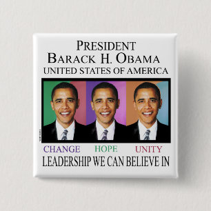 PRÄSIDENT BARACK OBAMA BUTTON