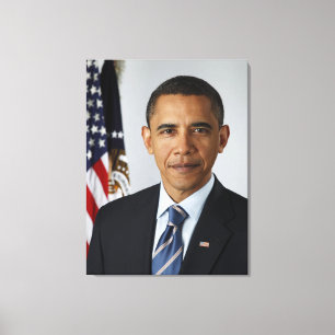 Präsident Barack Obama Erstes Amtszeit Offizielles Leinwanddruck