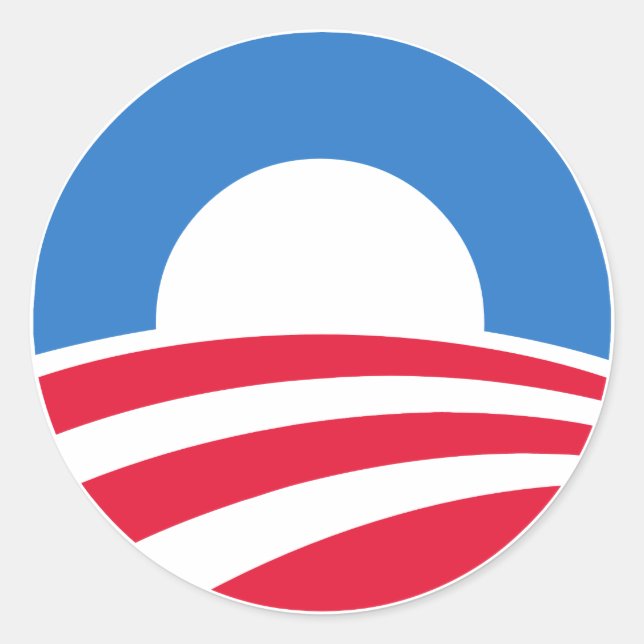 Präsident Barack Obama Logo-Aufkleber Runder Aufkleber (Vorderseite)