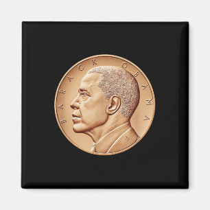 Präsident Barack Obama Medaille Coin Shirt-Black H Magnet
