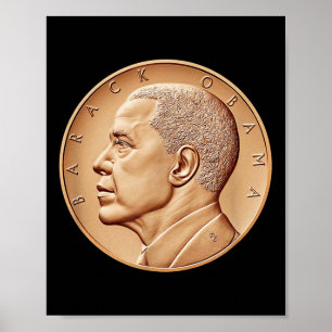 Präsident Barack Obama Medaille Coin Shirt-Black H Poster