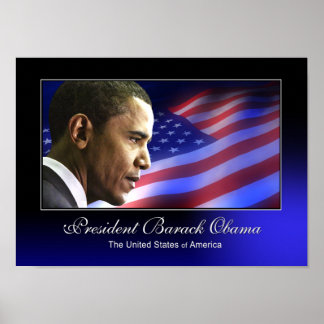 Präsident Barack Obama (Patriotic) Poster