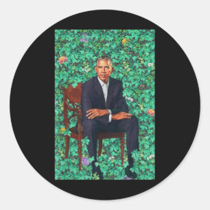 Präsident Barack Obama Portrait Shirt Runder Aufkleber