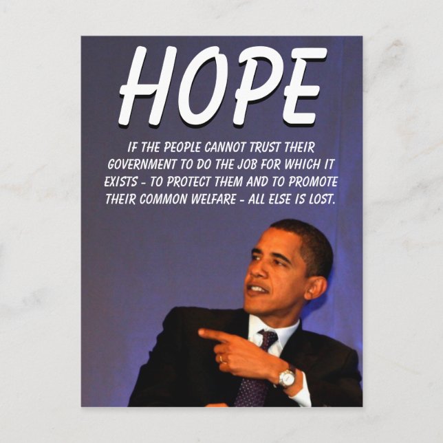 Präsident Barack Obama Postkarte (Vorderseite)