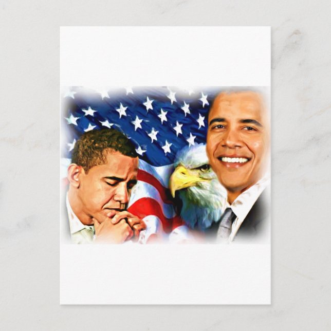 Präsident Barack Obama_ Postkarte (Vorderseite)
