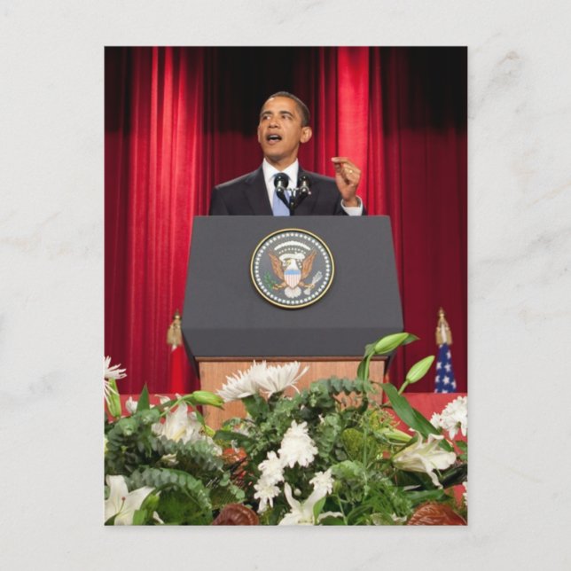 Präsident Barack Obama Postkarte (Vorderseite)