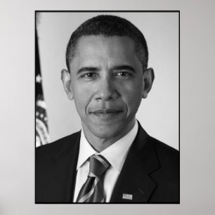Präsident Barack Obama - Schwarz und Weiß Poster