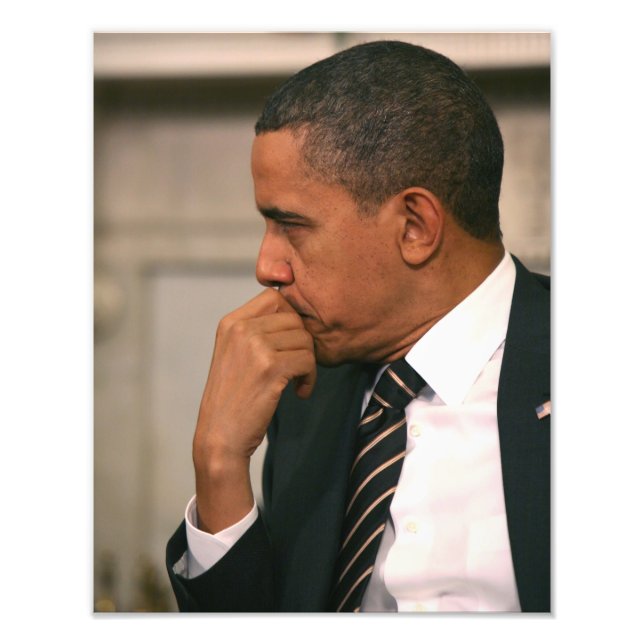 Präsident Barack Obama trifft mit Präsident Fotodruck (Vorne)