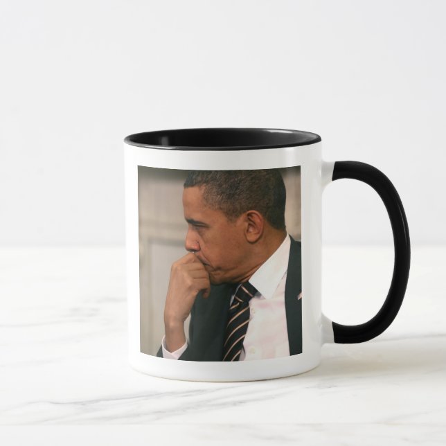 Präsident Barack Obama trifft Präsidenten Tasse (Rechts)