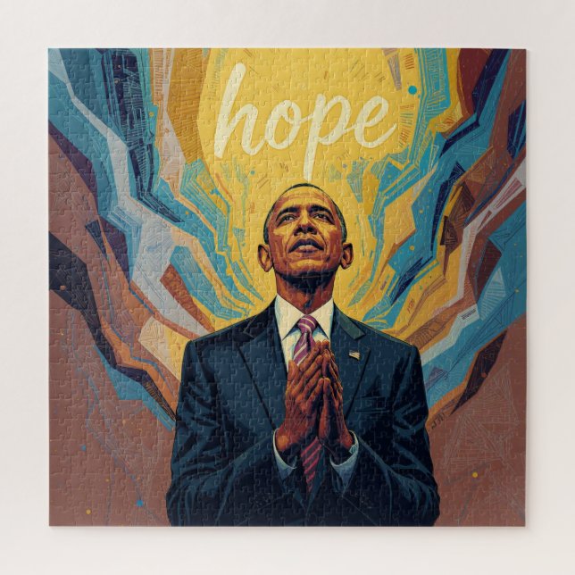 Präsident Barack Obama und die Botschaft der Hoffn (Vertikal)
