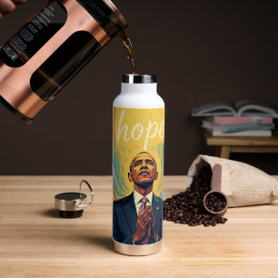 Präsident Barack Obama und die Botschaft der Hoffn Trinkflasche