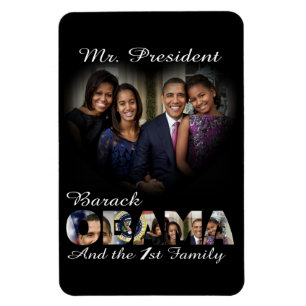 Präsident Barack Obama und erste Familie groß Magnet