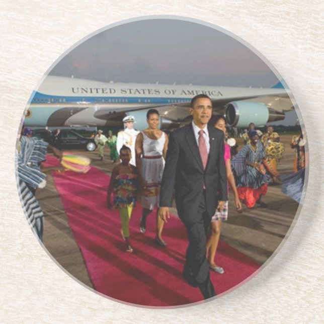 Präsident Barack Obama und Familie Getränkeuntersetzer (Vorne)