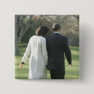 Präsident Barack Obama und First Lady Michelle Button